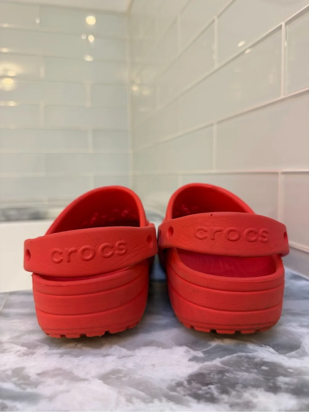 Kids Red Crocs Size J3 Clog Shoes